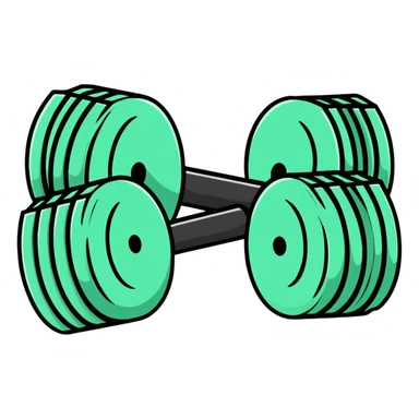 colorful workout dumbbell sticker