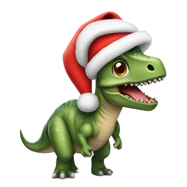 Dino wearing Santa hat sticker