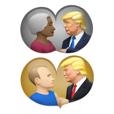trump-and-putin-kissing,-lgbtq+ friendly, positivity, inclusiveness sticker