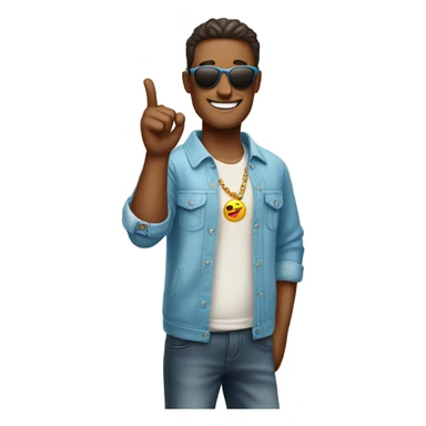 cool guy putting up a shaka sticker