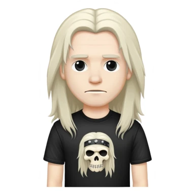 a long haired metalhead guy sticker