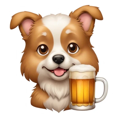 Собака з пивом  sticker