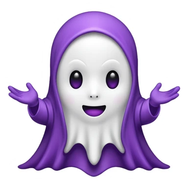 pirulito fantasma roxo e branco sticker