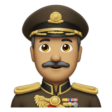 general with brown mustache sticker