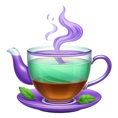 Lavender and Mint hot tea sticker