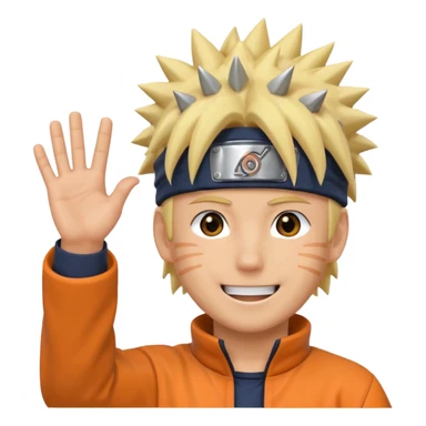 Quiero que hagas a Naruto saludando sticker