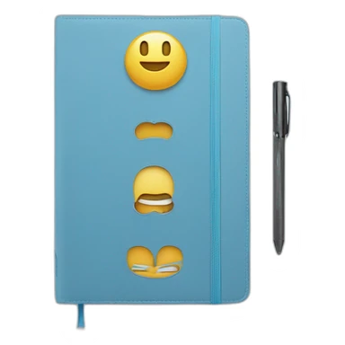 couverture agenda bleu clair sticker