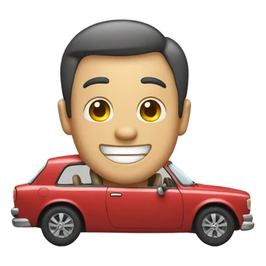 laught man around the car sticker