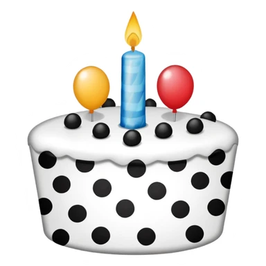birthday sign in black and white polk a dots sticker