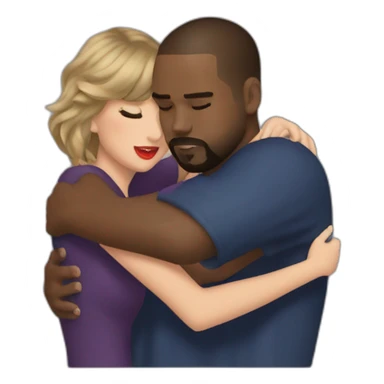 Taylor swift hugging Kayne west sticker