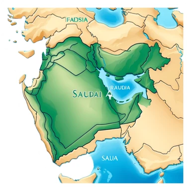 Saudi Arabia Map only sticker