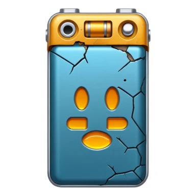 battery broken sticker