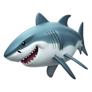 Shark with a moustache  sticker