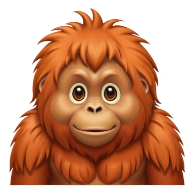 cute orangutan with orange fur sticker
