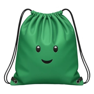 sac de sport vert sans motif sticker