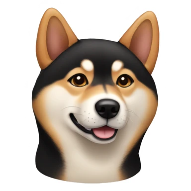 black and tan shiba inu sticker