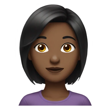 Pretty black haired girl sticker