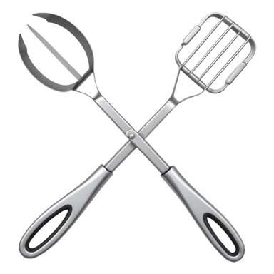 hinged metal grilling tongs sticker