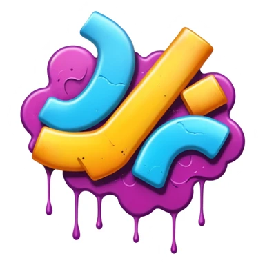 Graffiti painting sticker