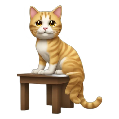 Un pc avec un chat assis dessus sticker