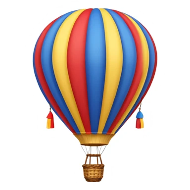 Balloon – Hot air balloon with colorful fabric sticker