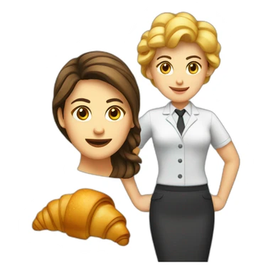 female product manager and croissant sticker