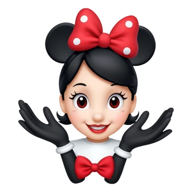 minnie mouse face sticker