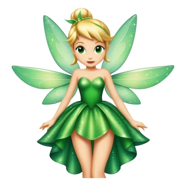 Dress with huge tinker bell face sticker