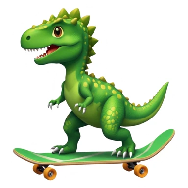 Dinosaur on a skateboard sticker