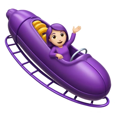 Eggplant on a ride sticker