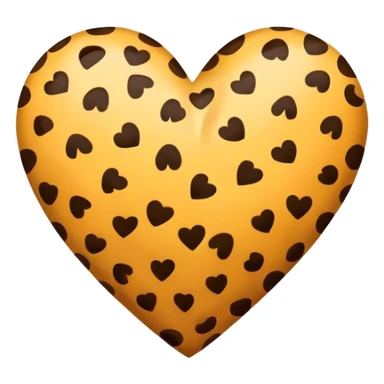 cheetah print heart sticker