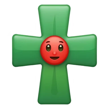 solo tilde verde, lo opuesto a la cruz roja sticker