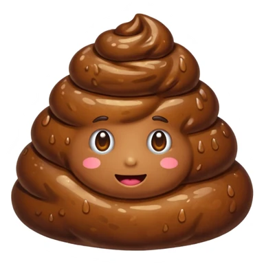 A brown wet poop💩 sticker