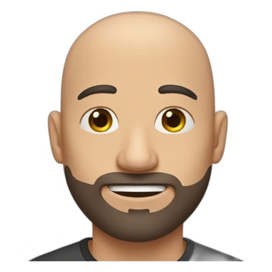 bald man and YouTube sticker