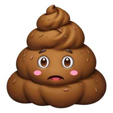 Scary poo sticker