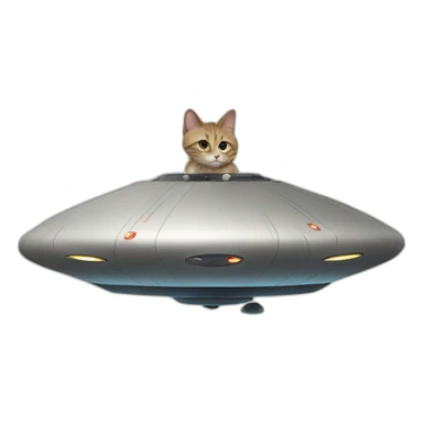 cat on ufo sticker