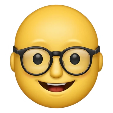 make a black emoji of  Smart smiley with glasses stock vector  sticker