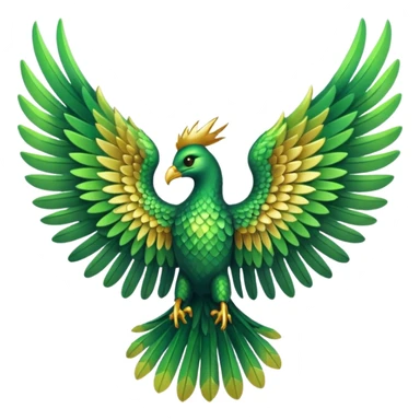 Green phoenix wings sticker