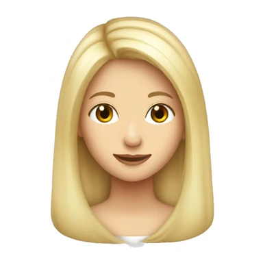 Jeune fille cheveux très long blonde platine amoureuse fait un bisous sticker