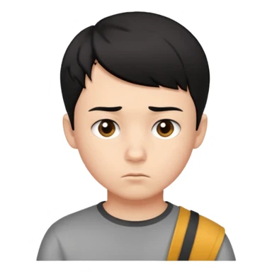 boy with short black hair, ocean, air, perfectionist sticker