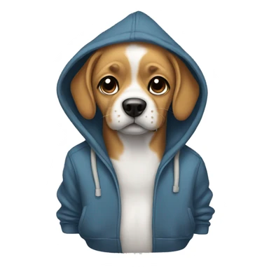 Dog wear in hoodie  sticker