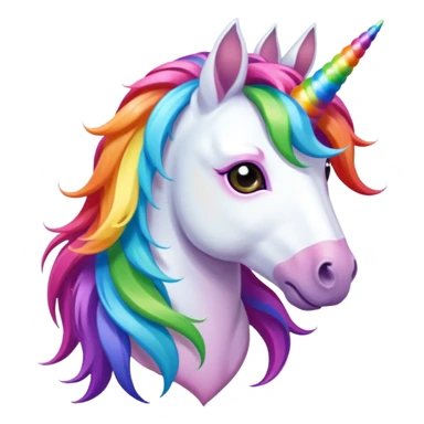 Unicorn with rainbow hair  sticker
