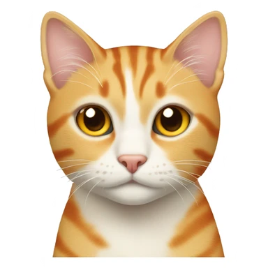 Cream and orange tabby cat sticker