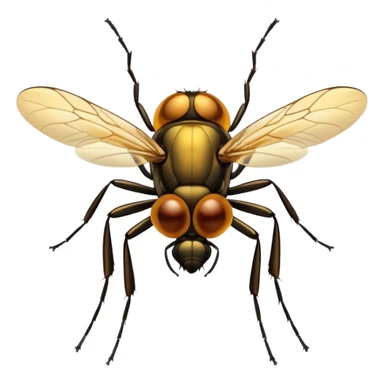 Amber-trapped fly sticker