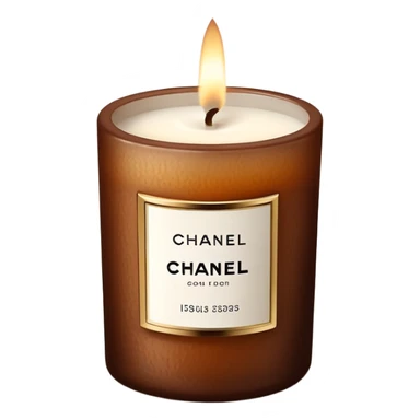 Brown and white Chanel Candle sticker