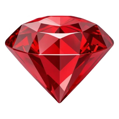 Red version of the diamond emoji sticker