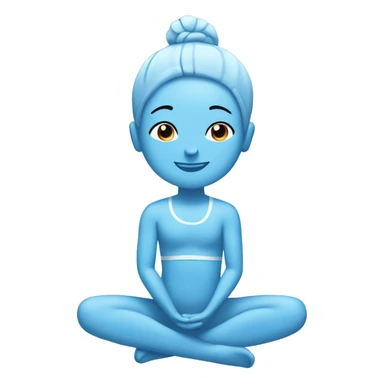 pastel blue yoga sticker