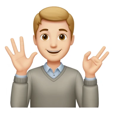 man gesturing sticker