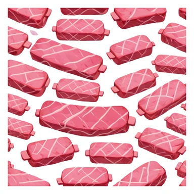 van gogh style pink SPAM  meat flowers landscape sticker