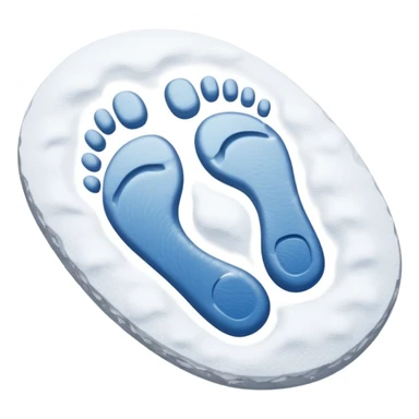 footprint in snow sticker